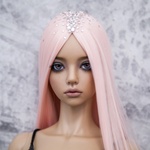 Photo of Парик Персиковый со стразами SD (размеры 7-8-9)