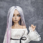 Photo of Парик "серо-розовый" 6-7 Minifee (голова 17см)