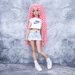 Photo of Парик "Персик" Гофре 6-7 Minifee (голова 17см)