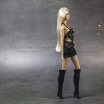 Photo of Корсаж черный с золотыми цветами для Fashion Royalty