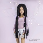 Photo of Парик 6-7 Minifee (17см) длинный черный