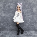 Photo of Парик "серо-розовый" 6-7 Minifee (голова 17см)