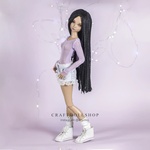 Photo of Парик 6-7 Minifee (17см) длинный черный