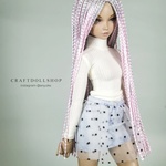 Photo of Парик 6-7 Minifee (17см) градиент серебро/розовый