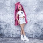 Photo of Парик "Розово-черный" 6-7 Minifee (17см)