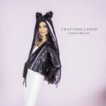 Photo of Парик на ОГ 8.9 (ФР, Межевика, и пр.) - черный с розовым