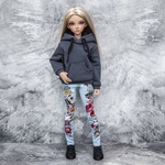 Photo of Худи с капюшоном т. серый - тигр