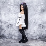 Photo of Парик Черный с бабочками и стразами 6-7 Minifee (17см)