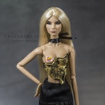 Photo of Корсаж черный с золотом для Fashion Royalty