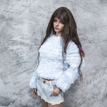 Photo of Кофта "пушистое облачко" голубая с белым