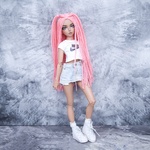 Photo of Парик "Персик" с блестящими нитями 6-7 Minifee (голова 17см)