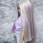 Photo of Парик со стразами - Пастельный блонд 6-7 Minifee (17см)