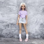 Photo of Парик со стразами - Пастельный блонд 6-7 Minifee (17см)