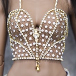 Photo of Корсаж с золотом, стразами и жемчугом