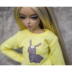 Photo of Лонгслив желтый с зайчиком