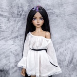 Photo of Парик Черный с бабочками и стразами 6-7 Minifee (17см)