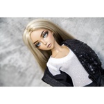 Photo of Бомбер - пайетки "черный", с капюшоном