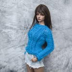 Photo of Свитер ярко голубой с блеском