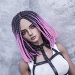 Photo of Парик "Черно-розовый" 5-6 Iple Fid 14.5см