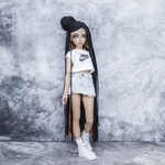 Photo of Парик "Черный+оранжевый" 6-7 Minifee (17см)