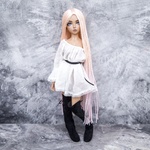 Photo of Парик "Персик-розовый-желтый" омбре 6-7 Minifee (17см)