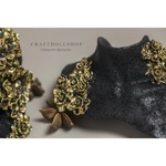 Photo of Украшение Черный бархат с золотыми цветами