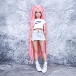 Photo of Парик "Персик" с блестящими нитями 6-7 Minifee (голова 17см)