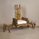 Photo of Кресло - Паук для кукол 1/4 - дерево Орех