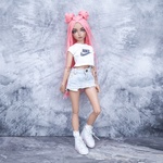 Photo of Парик "Персик" с блестящими нитями 6-7 Minifee (голова 17см)