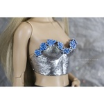 Photo of Корсаж серебро с цветами для кукол IpleHouse SiD