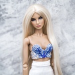 Photo of Топ синий/голубой/хрустальный для Fashion Royalty