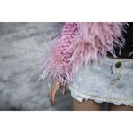 Photo of Кофта розовая, пушистая, с блеском, без застежки