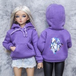 Photo of Худи с капюшоном т. фиолетовый - с рисунком