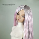 Photo of Парик 6-7 Minifee (17см) градиент серебро/розовый