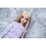 Photo of Свитер с св. фиолетовый с белым