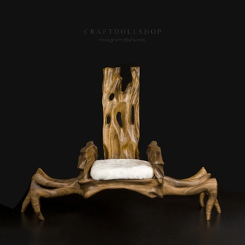 Photo of Кресло - Паук для кукол 1/4 - дерево Орех