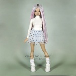 Photo of Парик 6-7 Minifee (17см) градиент серебро/розовый