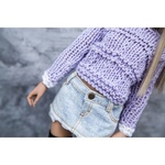 Photo of Свитер с св. фиолетовый с белым