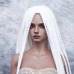 Photo of Парик "белый с блестящими нитями" 5-6 Iple Fid 14.5см