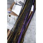 Photo of Парик "черны+фиолетовый+золотой" 6-7 Minifee (голова 17см)