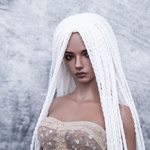 Photo of Парик "белый с блестящими нитями" 5-6 Iple Fid 14.5см