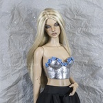 Photo of Корсаж серебро с цветами для кукол IpleHouse SiD