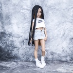 Photo of Парик "Черный+оранжевый" 6-7 Minifee (17см)