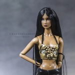 Photo of Корсаж черный с золотом для Fashion Royalty NuFace