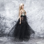 Photo of Корсаж - цветы на голубом (Золочение Поталью) на классическое ФР тело