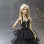 Photo of Корсаж черный с ирисом для Fashion Royalty