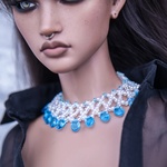 Photo of Украшение из Бисера - Голубое с белым