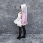 Photo of Парик "серо-розовый" 6-7 Minifee (голова 17см)