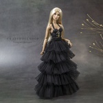 Photo of Корсаж черный с ирисом для Fashion Royalty