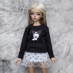 Photo of Лонгслив черный с рисунком